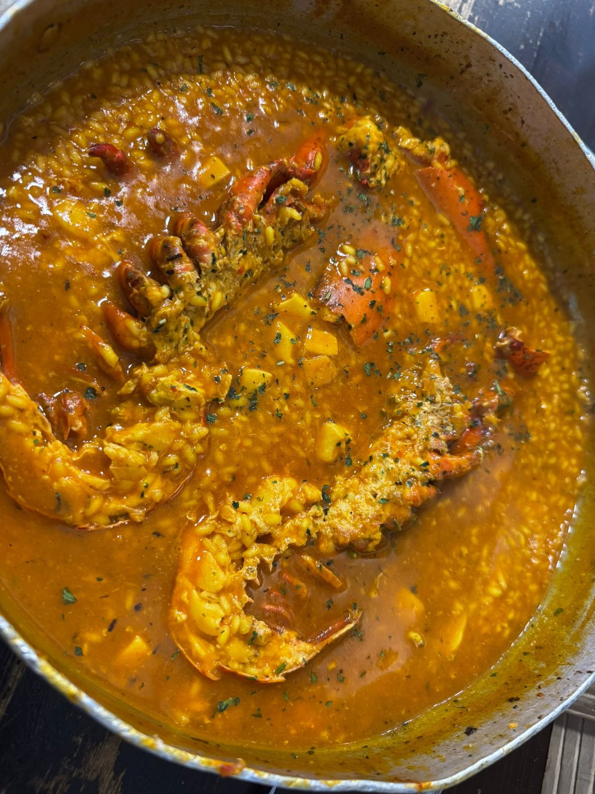 Arroz caldoso de bogavante de La Vaquería